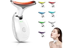 AYATTECY Portable Facial Massager, Multifunctional Facial Skin Care Tools, Face and Neck Massager, Face Sculpting Tool, 7 Color Led Face and Neck Beauty Device for Home Use
