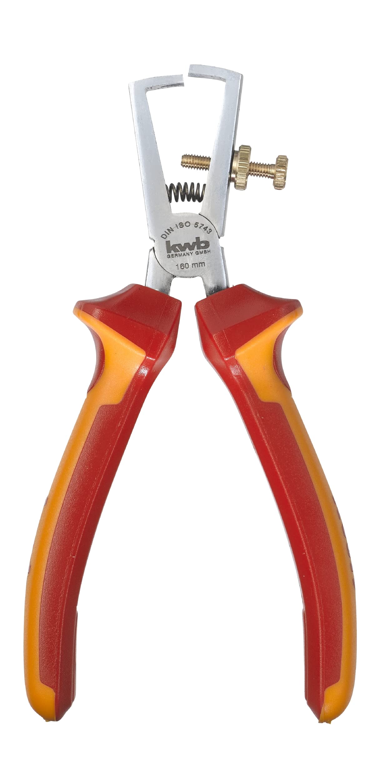 kwb VDE Abisolier pliers 160 mm 398020, according to DIN ISO 5743, infinitely adjustable, Extra Scharfer Zandliff, VDE GS tested