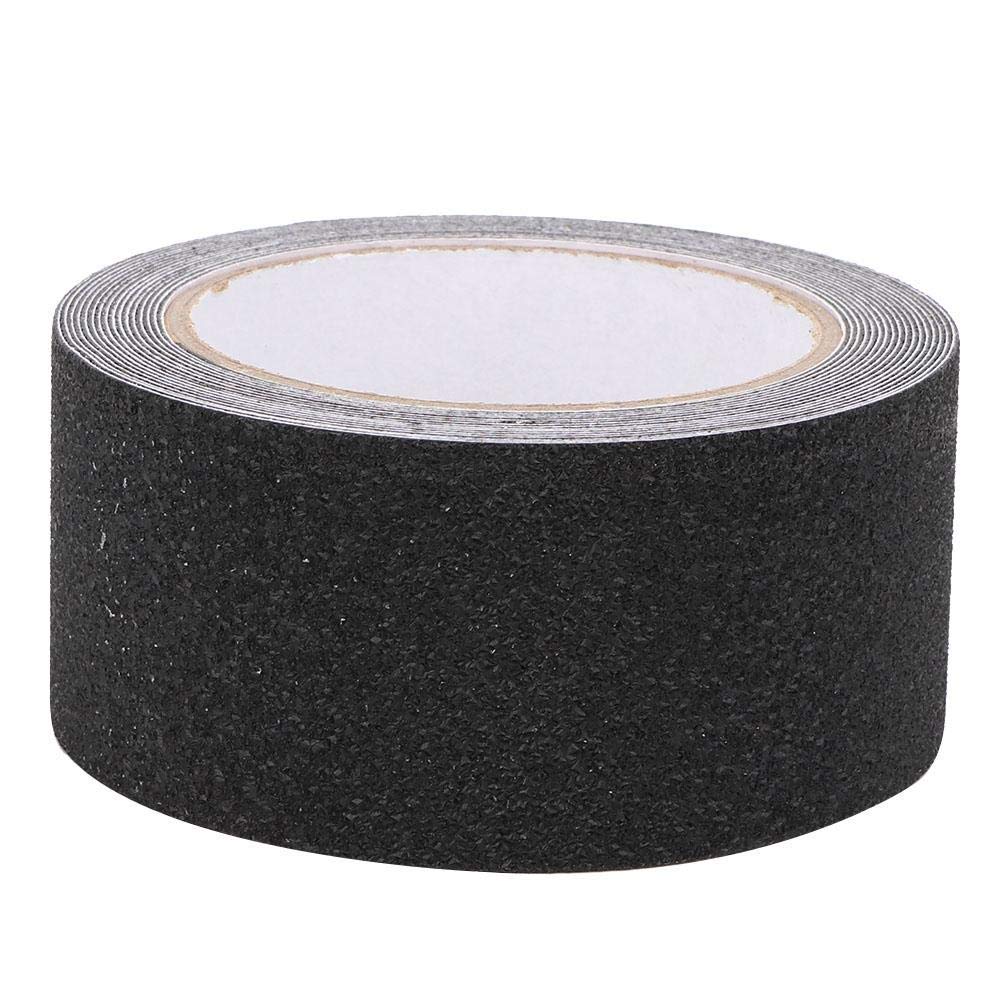 Hilitand PEVA/PU Anti Slip Tape Rubber Non-slip Tape Floor Stair Step Anti Slip Abrasive Safety Strip 5m for Stairs, Tread Step.(Black)
