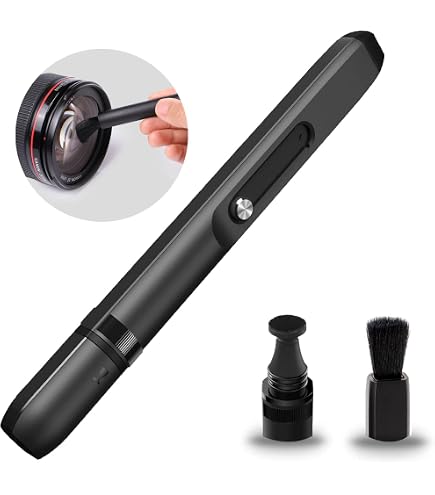 PROfezzion 2-in-1 Reinigingspen – Uitschuifbare Zachte Borstel + Siliconenwisser, Voor Telefoon, Lens, Toetsenbord, Oortjes, Zwart/rood