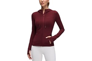 CRZ YOGA Butterluxe Womens Hooded Workout Jacket Athletic Running Zip Up with Back Mesh Vent and Thumb Holes