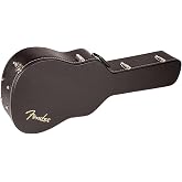 Fender Flat-Top Dreadnought Acoustic Guitar Case, with 1-inch Foam Padding, Guitar Accessories, Black
