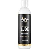 XESSO Water-based Creamy Lube, Unscented 245mL, Thick White Gel-like Slippery Glide, Hypoallergenic for Women, Men & Couples.