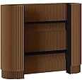 Reception Desk Counter Desk for Checkout & Retail, Modern Office Computer Front Desk, Small Cashier Retail Counter Table, for Office Boutique Spa Lobby Salon Hotel (Brown)
