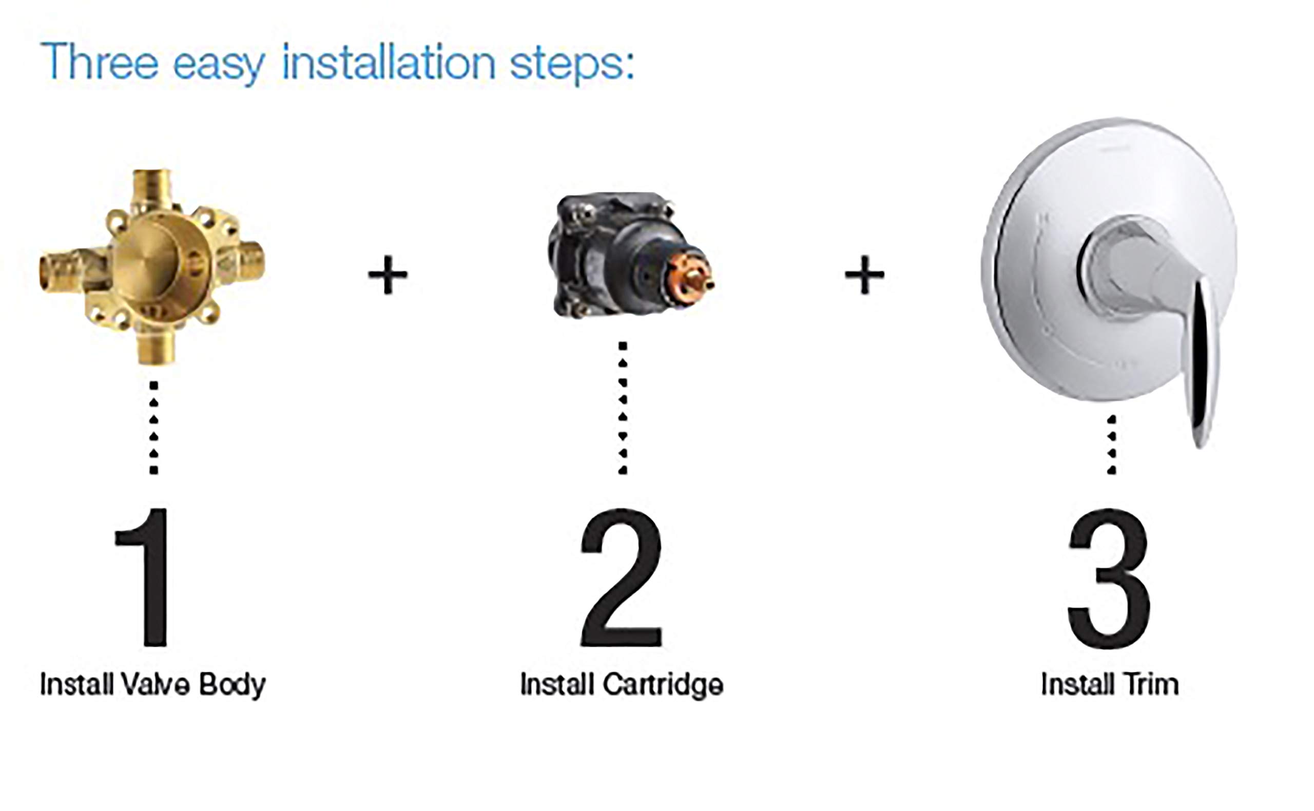 KOHLER 8304-K-NA Rite-Temp Pressure-Balancing Valve Body and Cartridge Kit, Shower Valve System