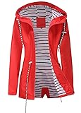Gyozelem Womens Raincoat Waterproof Hooded Trench