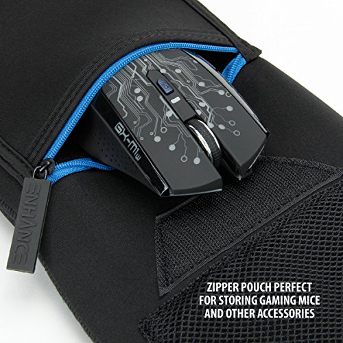 ENHANCE Compact Portable Neoprene Protective Case for Mechanical Gaming Keyboard (up to 45 cm) with Mouse Pocket and Gaming Keyboard Accessories - Compatible with Razer, VTIN, Logitech