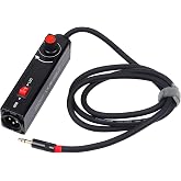 WisWinDa Pro101A AUX to XLR Isolation Box with Volume Controller and Ground Lift Switch Build-in Cord Length 3.3ft with Detachable 3.5mm Aux Gold Coating Plug (Pro 101A Aux-XLR)