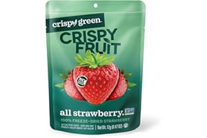 Crispy Green Natural Freeze-Dried Fruit, Strawberry Single-Serve, No Sugar Added, 0.42 Ounce (Pack of 12)