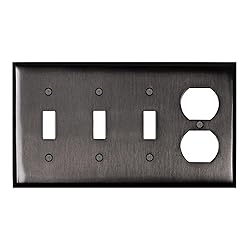 Switch Hits Satin Nickel Black Outlet Wall Plate