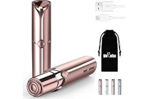 Gurelax Facial Hair Remover for Women, Electric Face Shaver, Painless Lip & Chin Removal, Rechargeable Device with Velvet Bag