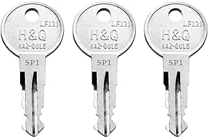 (3) KeyPower SP1 - SP5 Keys for Hummer H3 Roof Rack Cross Bar Lock, Pre Cut to Key Code (SP3)