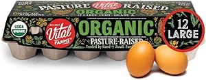 Vital Farms Organic Pasture Raised Eggs Large Brown, 12 Count