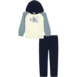 Calvin Klein Baby Boys' 2-piece Fleece Set, Sweatshirt and Jogger Sweatpant