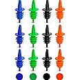 EHOMEA2Z Shaved Ice Pourers 12 Pack - Ideal for Snow Cone Syrup Bottles, Shaved Ice Syrups, Snow Cone Accessories, Liquor, Ju