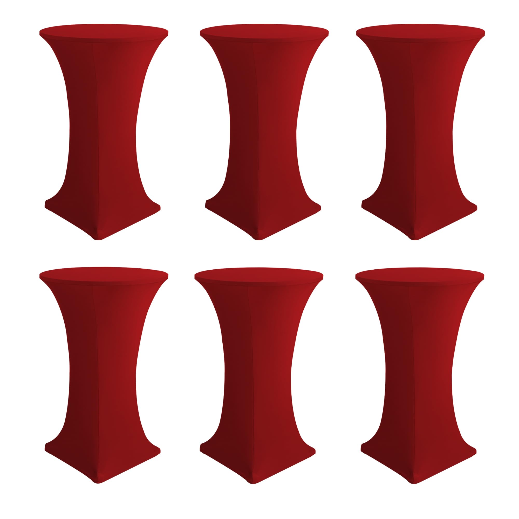 Photo 1 of ***COUNT VERIFIED***Enjoyidea Cocktail Table Covers-Spandex Round High Top Table Cloths 6 Pack 32x43 Inch-Red Stretch Fitted Christmas Tablecloth for Pub Bistro Highboy Party Event Banquet Height Folding Satnding Tables***COUNT VERIFIED***
