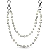 Sparkly Pants Jean Chain for Men Women, Ymapinc Wallet Chain for Men Women, Rhinestones Beads Purse Charms, 10mm Shiny Bohemian Purse/Wallet Charm, Fashion Clothing Accessories