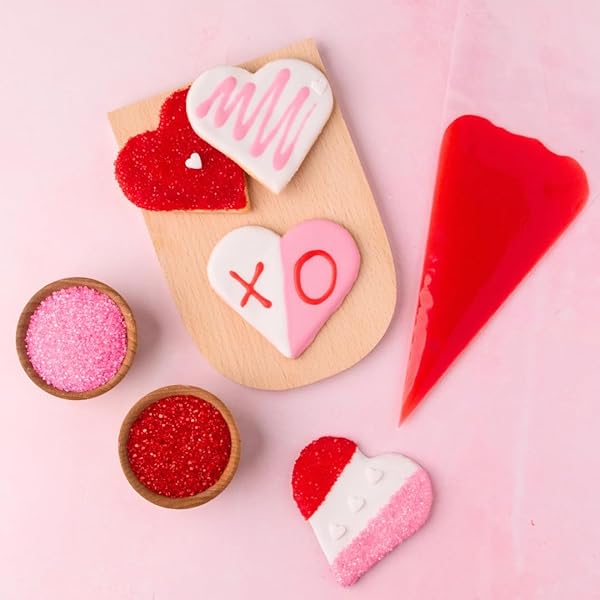 SWEETS INDEED FROSTING KIT PLUS SPRINKLES FROSTING TUBES NOZZLES 11.71 OUNCES PERFECT FOR BAKING AND COOKIE DECOARTING (VDAY DECORATING KIT)