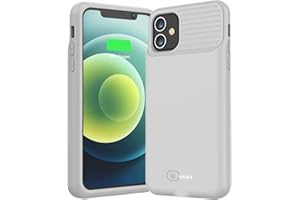 GIN FOXI Battery Case for iPhone 11/XR, Powerful 6000mAh Ultra-Slim Smart Battery Charging Case Rechargeable Anti-Fall Extended Stylish Charger Cover for iPhone 11/XR Battery Case(6.1 inch) Grey