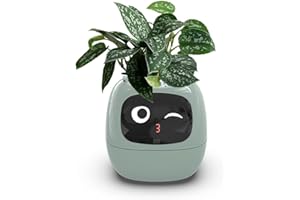 Itigoitie Smart Flowerpots,Smart Pet Planter,Ai Planter,Intelligent Flowerpots,Multiple Expressions,7 Smart Sensors, and Ai Chips Make Raising Plants Easy and Fun for Living Room,Plant-Free(Green)