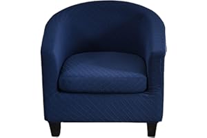 CRFATOP 2 Piece Club Chair Slipcover Printed Tub Chair Slipcover Armchair Covers Soft Printed Round Barrel Chair Covers Couch Covers with Elastic Bottom for Bar Counter Living Room,28