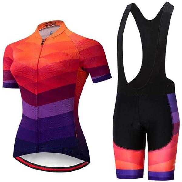 Tenue Cyclisme Femme Miloto – Short Bib Rembourré + Maillot Manches Courtes – Réfléchissant
