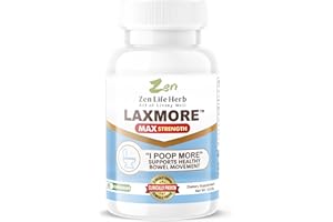 ZEN LIFE HERB LAXMORE I Poop More Max Strength 100% Natural Plant-Based Supplement (60 Capsules)