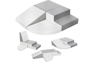 Sumbababy Climbing Foam Blocks for Toddlers: Waterproof Pu Leather Soft Climber - 4 Pcs Toddler Indoor Climbing Toys - Kids Outdoor Playground Playset Best Gift Preschool Daycare Supplies