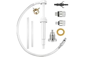 RETEPIF Upgrade Lower Unit Gear Oil Pump with 1x Magnetic Drain Screw for Standard Quart Bottles compatible with 3/8in 8mm 10mm Metal Adapter, Widely Fit for Marine Outboards Units (10cc)