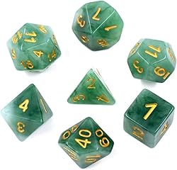 HDdais Polyhedral DND Dice Sets, 7-Die RPG Resin