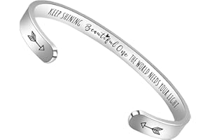 Btysun Bracelets for Women Mothers Day Bracelet Gifts from Daughter Inspirational Gifts for Women Graduation Gifts for Her Motivational Birthday Cuff Bangle Friendship Personalized Mantra Jewelry…