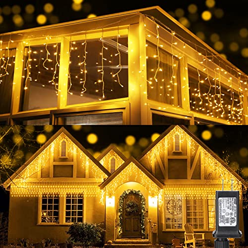 Toodour Icicle Lights, 29.5ft 360 LED Christmas