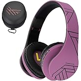 PowerLocus Bluetooth Over-Ear Headphones, Wireless Stereo Foldable Headphones Wireless and Wired Headsets with Built-in Mic, Micro SD/TF, FM for iPhone/Samsung/iPad/PC (Purple)