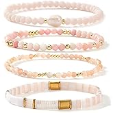 Winerbalaa Tila Flat Beaded Bracelet Stack Set for Women,Bohemian Crystal Pearl Stackable Bracelets Vintage Trendy Jewelry Outfits Gift Friendship
