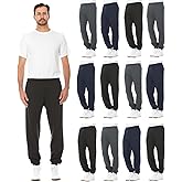 BILLIONHATS 12 Pack of Wholesale Mens Jogger Sweatpants, Homeless Shelter Donation Case, Comfy Bulk Joggers for Men