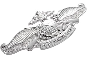PATRIOT CAMPERS Navy Fleet Marine Force FMF Enlisted Metal Decal Auto Emblem