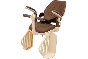 BUKGOCUMN Bicycle Child Seat Rear Mounted, 11 * 9.8in Seat 50kg/110.23 lbs Load Bike Rear Child Seat 3-Angle Adjustable, for Bicycles and Mountain Bikes