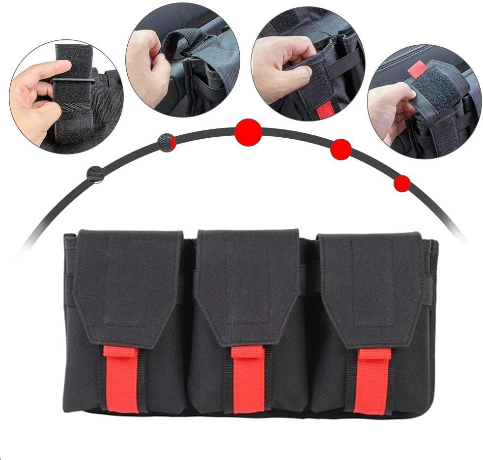 Auto Co-Pilot Center Console Storage Organizer, Passenger Seat Grab Handle Storage Bag Phone Holder For Jeep Wrangler CJ YJ TJ LJ JK JKU JL JLU JT 2 Door & 4 Door