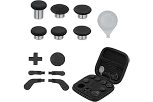 Mcbazel 13 in 1 Metal 6 Swap Thumbsticks Joysticks, 4 Trigger Paddles, 2 D-Pads with Adjustment Tool and Carry Case for Xbox 