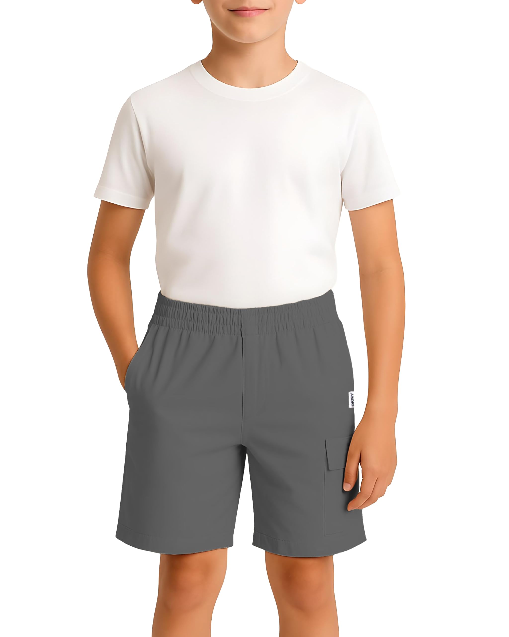 DKNY Boys Cargo Shorts - Performance Stretch Quick