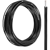 MECCANIXITY UL1007 Solid Core Wire, 16 Gauge 25FT 300V 16 AWG Electrical Wire Tinned Copper PVC 80 Degree High Temp Internal Wiring for Fixed Installations, Appliances, Black