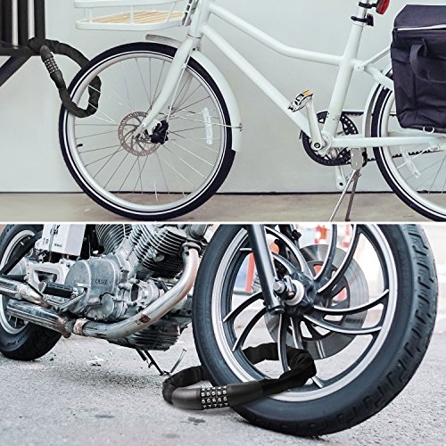 HEAWAA Fahrrad Zahlenschloss, Fahrradschloss Kinder Fahrrad Kettenschloss mit Zahlencode, 5-Ziffern Zahlenkombination… – Bild 8