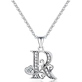 SHBOAZED S925 Sterling Silver Initial Letter Necklaces for Women Dainty Letter Chain Necklace for Women Personalized Jewelry Gifts