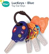 B. toys LucKeys Toy with Lights and Sounds Blue Key Fob Pretend Play view 2