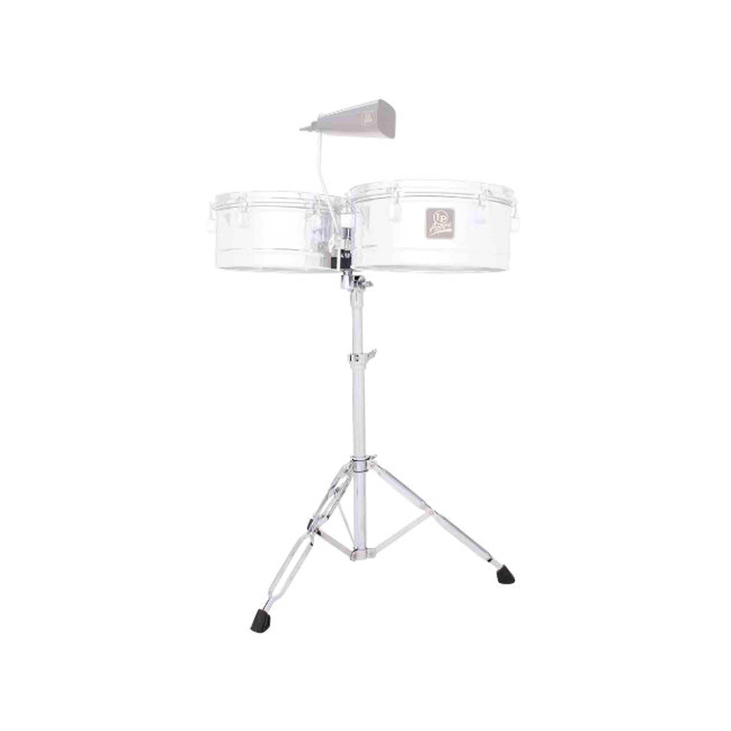 LP Latin Percussion Timbaleständer Aspire für Timbales ab 2009, verchromt, doppelstrebig, inkl. Kuhglockenhalter, LPA258