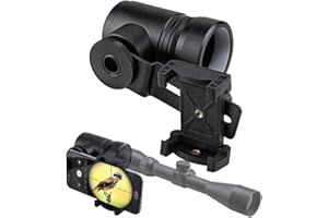 Starboosa Rifle Scope Camera Adapter – All-Aluminum Smartphone Mount for Hunting & Birding with Dual Viewing Angles – Quick, Screw-Free Locking for Fast Setup