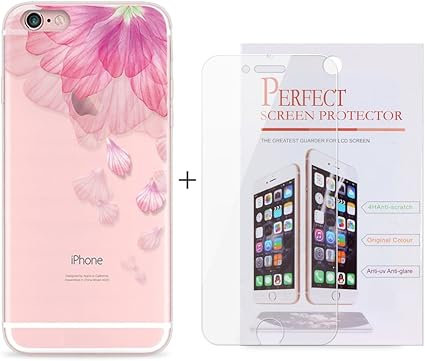Amazon Co Jp Iphone8 Iphone7 対応 ケース ソフト クリア 花柄 浮き彫り 衝撃防止 Iphone7 8 ピンク 家電 カメラ