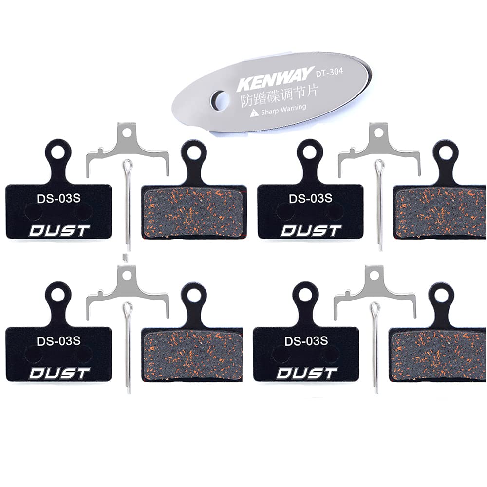 CYCEARTH 4 Pairs Bicycle Bike Disc Brake Pads for shimano XT Br-M8000 M785 XTR M9000 M9020 M987 M988 M985 SLX M7000 M675 Deore M615 RS785 CX75 R515 R315 Alfine S700 (Semi-Metallic/Sintered Metal)