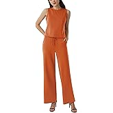 AFITNE Women's 2 Piece Lounge Set Air Essentials Outfits Sleeveless Tank Crop Top Wide Leg Sweatpants 2026 Tracksuit