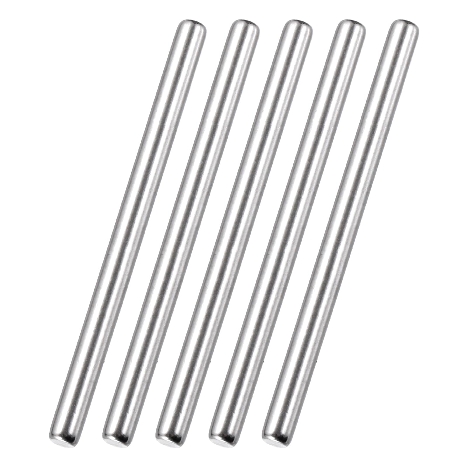 sourcing map 60 Pack RC Wheel Axle Pin, 2.5x25mm Steel Hex Wheel Hub Nut Pin Replacement for DIY RC Car Truck Boat Helicopter Model Part, Silver